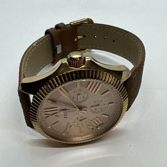 Fossil Ceclie AM4569 Women's Brown Leather Analog Dial Quartz Wrist Watch AEA439 - Picture 5 of 11